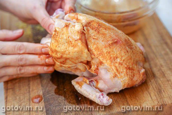 Курча-корнішон у духовці в лимонному маринаді з картоплею