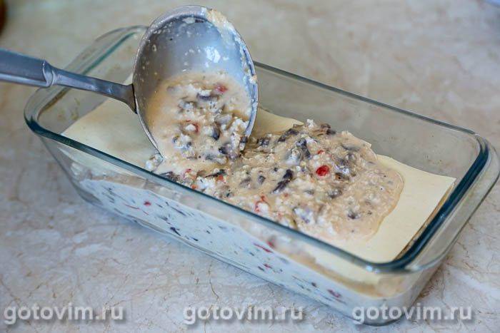 Лазанья з куркою та грибами