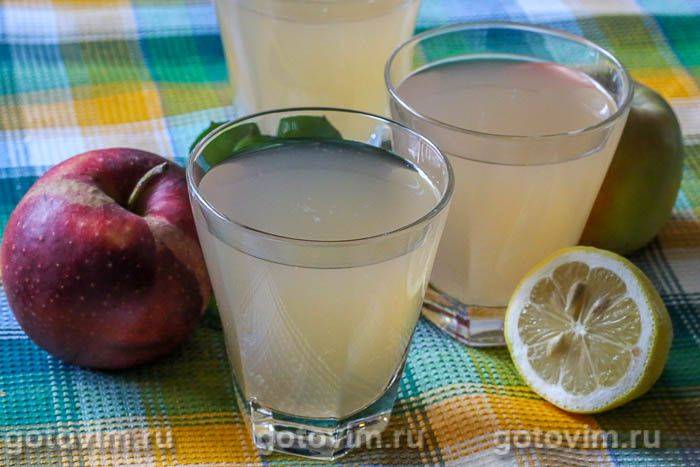 М'ятний лимонад із яблуками. Фотографія рецепта