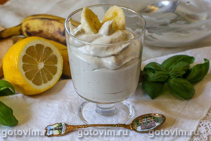 Банановий крем із сирним сиром (Банановий кремчиз). Фотографія рецепта